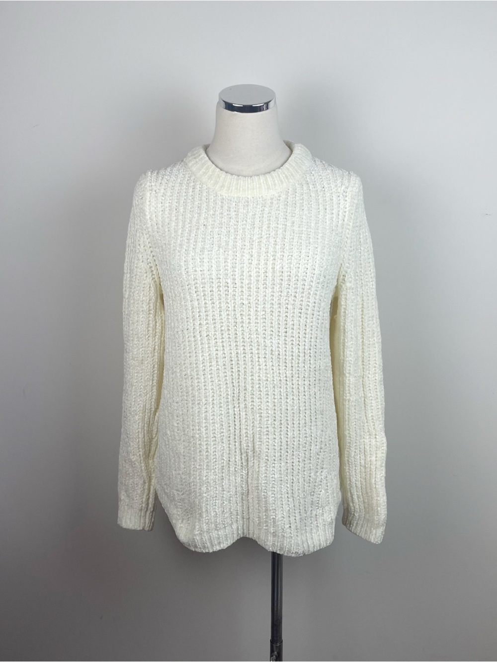 Talbots White Cream Knit Soft Sweater Women Medium
